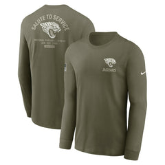 Nike Jacksonville Jaguars 2025 Salute to Service Sideline Long Sleeve T-Shirt Olive