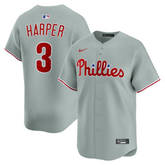 Bryce Harper Philadelphia Phillies Nike Road Limited Player Jersey - Gray - Nike Lifestyle