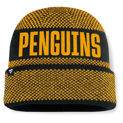 Pittsburgh Penguins Fanatics Fundamentals Shelter Cuffed Knit Hat - Black/Gold - NHL 202777528
