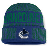 Vancouver Canucks Fanatics Fundamentals Shelter Cuffed Knit Hat - Blue/Green - NHL 202777535
