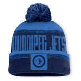 Winnipeg Jets Fanatics Fundamentals Thrive Cuffed Knit Hat with Pom - Navy/Blue - NHL 202777573