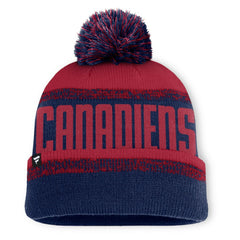 Montreal Canadiens Fanatics Fundamentals Thrive Cuffed Knit Hat with Pom - Navy/Red - NHL 202777574