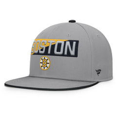 Boston Bruins Fanatics Fundamentals Duo Split Logo Snapback Hat - Gray - NHL 202777617