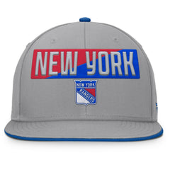 New York Rangers Fanatics Fundamentals Duo Split Logo Snapback Hat - Gray - NHL 202777622