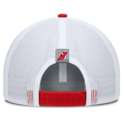 New Jersey Devils Fanatics Fundamental Adapt Trucker Adjustable Hat - Gray/Red - NHL 202777669