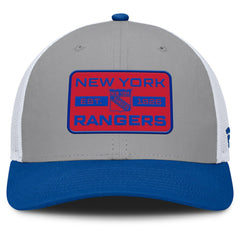 New York Rangers Fanatics Fundamental Adapt Trucker Adjustable Hat - Gray/Blue - NHL 202777670