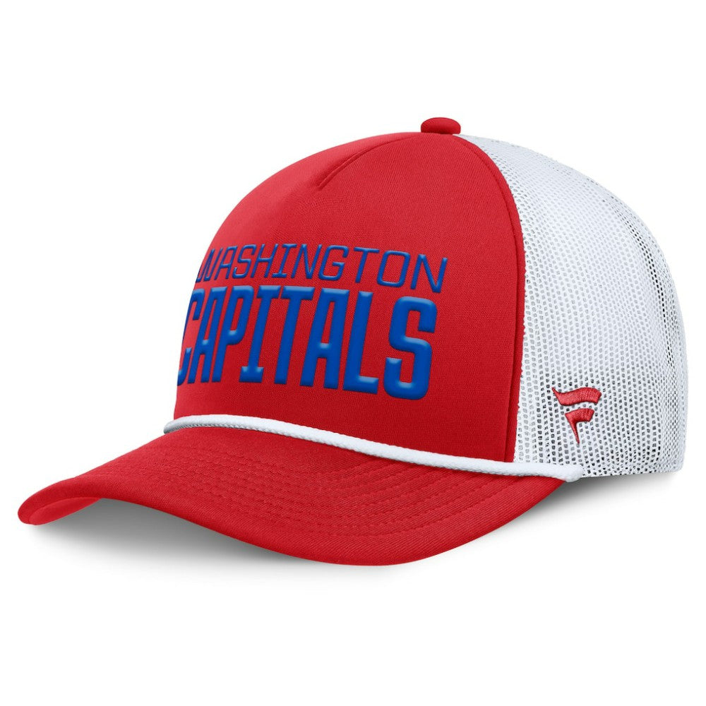 Washington Capitals Fanatics Heritage Dutch A-Frame Trucker Adjustable Hat - Red/White - NHL 202777746