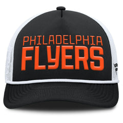Philadelphia Flyers Fanatics Heritage Dutch A-Frame Trucker Adjustable Hat - Black/White - NHL 202777749