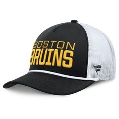 Boston Bruins Fanatics Heritage Dutch A-Frame Trucker Adjustable Hat - Black/White - NHL 202777755