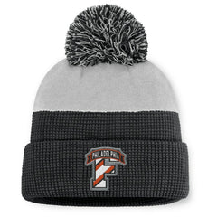 Philadelphia Flyers Fanatics Authentic Pro Home Ice Cuffed Knit Hat with Pom - Black/Gray - NHL 202777821