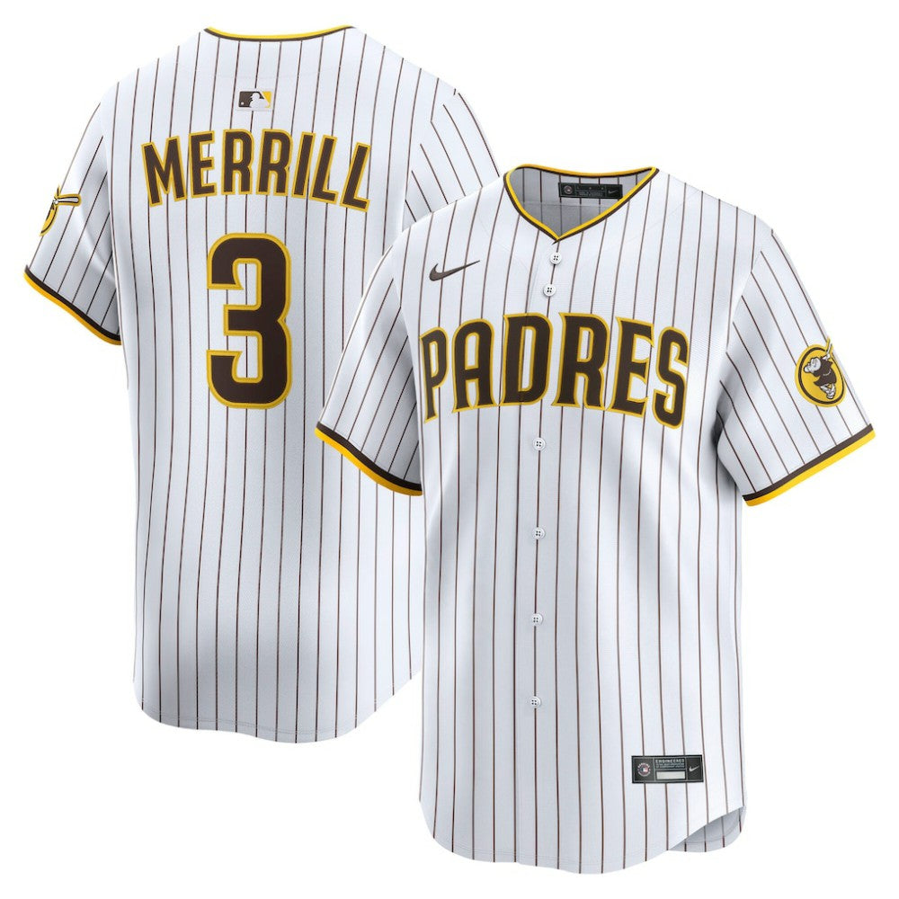 Jackson Merrill San Diego Padres Nike Home Limited Player Jersey - White - Nike Online