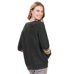 New York Yankees G-III 4Her by Carl Banks Women's Allana Stripe Pullover Sweatshirt - Charcoal - MLB Online