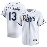 Junior Caminero Tampa Bay Rays Nike Home Limited Jersey - White - Nike Discount