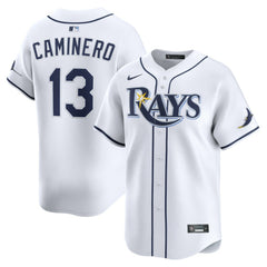 Junior Caminero Tampa Bay Rays Nike Home Limited Jersey - White - Nike Discount