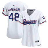 Jacob deGrom Texas Rangers Nike Women's Home Limited Player Jersey - White - Nike Sale