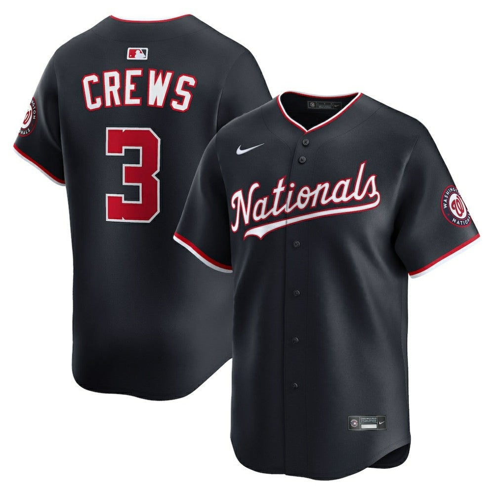 Dylan Crews Washington Nationals Nike Alternate Limited Jersey - Navy - Nike Lifestyle