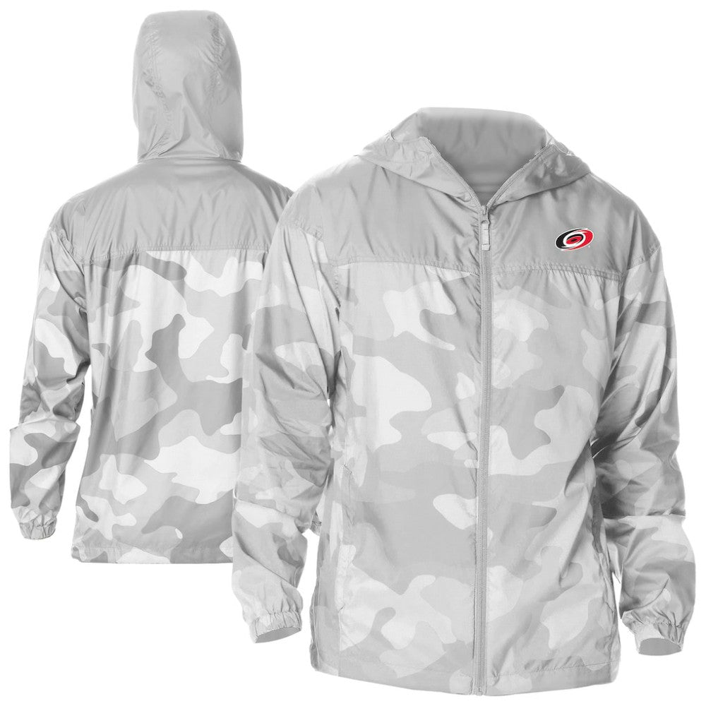 Carolina Hurricanes Columbia Camo Flash Challenger Omni-Shade Full-Zip Hoodie Windbreaker - Gray - NHL 202780764