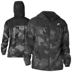 Dallas Stars Columbia Camo Flash Challenger Omni-Shade Full-Zip Hoodie Windbreaker - Black - NHL 202780771