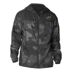 Minnesota Wild Columbia Camo Flash Challenger Omni-Shade Full-Zip Hoodie Windbreaker - Black - NHL 202780782