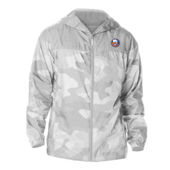 New York Islanders Columbia Camo Flash Challenger Omni-Shade Full-Zip Hoodie Windbreaker - Gray - NHL 202780790