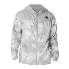 San Jose Sharks Columbia Camo Flash Challenger Omni-Shade Full-Zip Hoodie Windbreaker - Gray - NHL 202780803