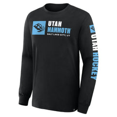 Utah Mammoth Fanatics Goal Crease Legacy Long Sleeve T-Shirt - Black - NHL 202782941