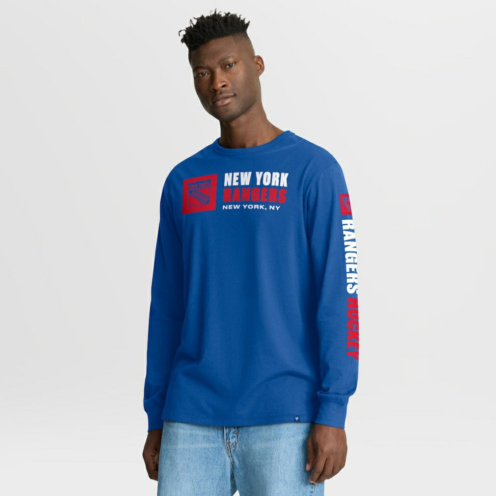 New York Rangers Fanatics Goal Crease Legacy Long Sleeve T-Shirt - Blue - NHL 202782945