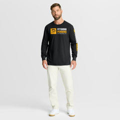 Pittsburgh Penguins Fanatics Goal Crease Legacy Long Sleeve T-Shirt - Black - NHL 202782962