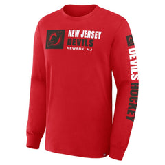 New Jersey Devils Fanatics Goal Crease Legacy Long Sleeve T-Shirt - Red - NHL 202782966