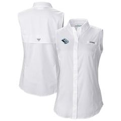 Utah Mammoth Columbia Women's Tamiami Omni-Shade Sleeveless Button-Up Shirt - White - NHL 202783902