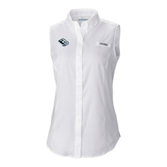 Utah Mammoth Columbia Women's Tamiami Omni-Shade Sleeveless Button-Up Shirt - White - NHL 202783902