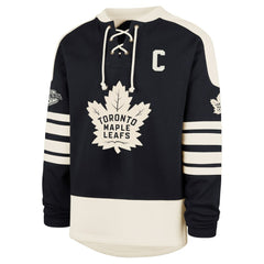 Auston Matthews Toronto Maple Leafs '47 Player Name & Number Sweep Check Eternal Lacer Sweatshirt - Navy - NHL 202784308