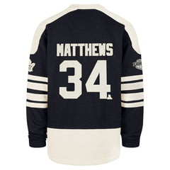 Auston Matthews Toronto Maple Leafs '47 Player Name & Number Sweep Check Eternal Lacer Sweatshirt - Navy - NHL 202784308