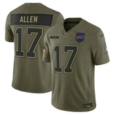 Nike Josh Allen Buffalo Bills 2025 Salute to Service Limited Jersey Olive