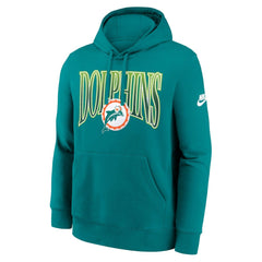 Nike Miami Dolphins Full Blitz Club Fleece Pullover Hoodie Aqua