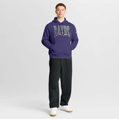 Nike Baltimore Ravens Full Blitz Club Fleece Pullover Hoodie Purple