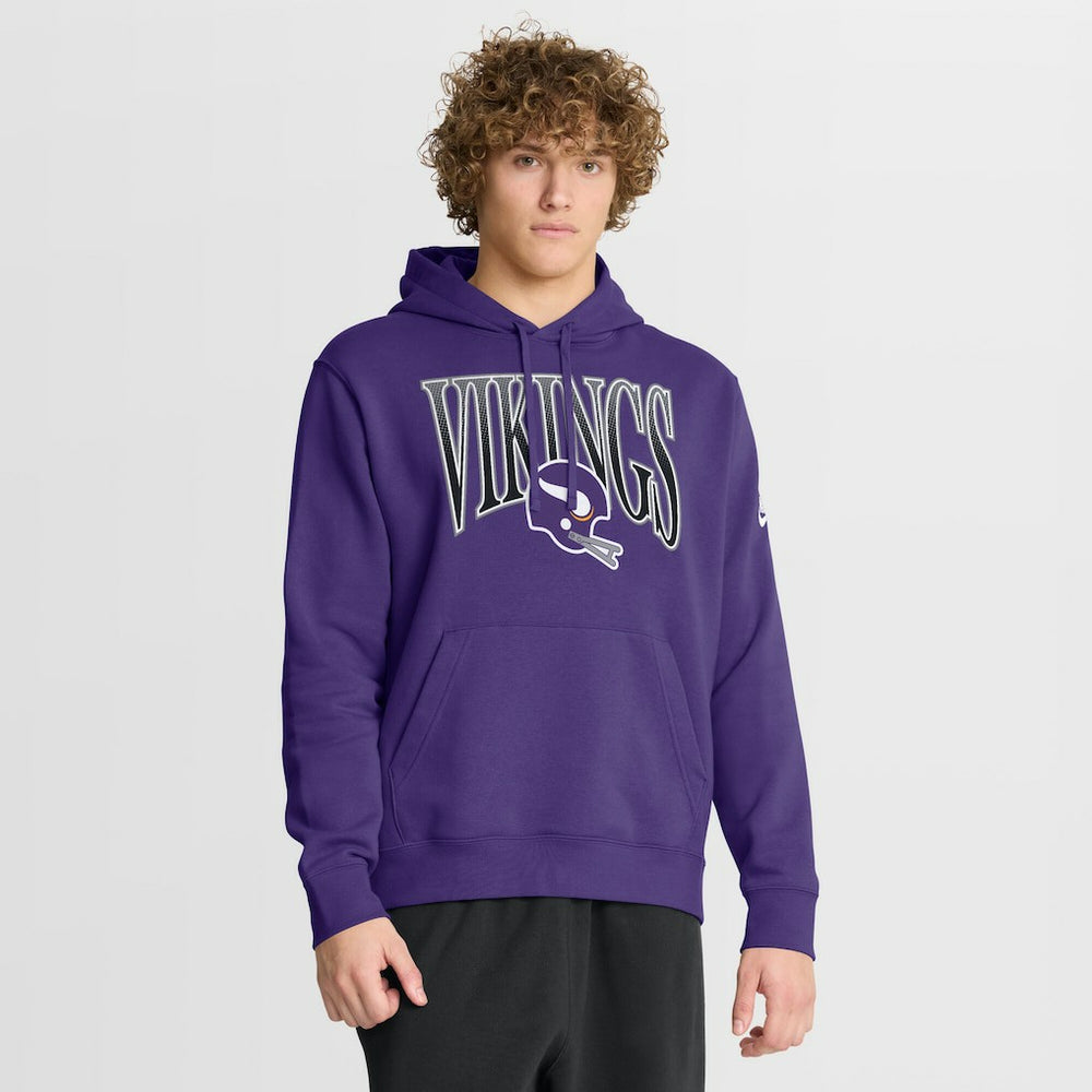 Nike Minnesota Vikings Full Blitz Club Fleece Pullover Hoodie Purple