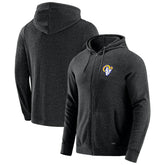 Los Angeles Rams J. Palmer Players Lounge Tri-Blend Full-Zip Hoodie Dark Heather Gray