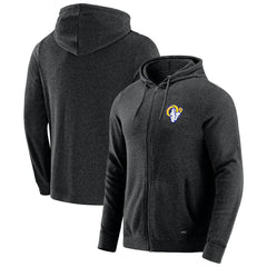 Los Angeles Rams J. Palmer Players Lounge Tri-Blend Full-Zip Hoodie Dark Heather Gray