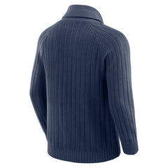 New England Patriots J. Palmer The Playmaker Cardigan Raglan Sweater Navy