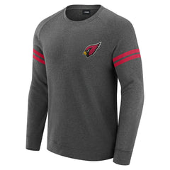 Arizona Cardinals J. Palmer Players Lounge Raglan Tri-Blend Sweatshirt Dark Heather Gray