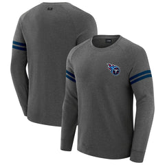 Tennessee Titans J. Palmer Players Lounge Raglan Tri-Blend Sweatshirt Dark Heather Gray