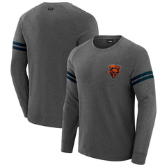 Chicago Bears J. Palmer Players Lounge Raglan Tri-Blend Sweatshirt Dark Heather Gray