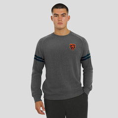 Chicago Bears J. Palmer Players Lounge Raglan Tri-Blend Sweatshirt Dark Heather Gray