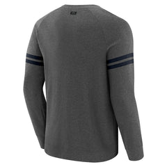 Houston Texans J. Palmer Players Lounge Raglan Tri-Blend Sweatshirt Dark Heather Gray