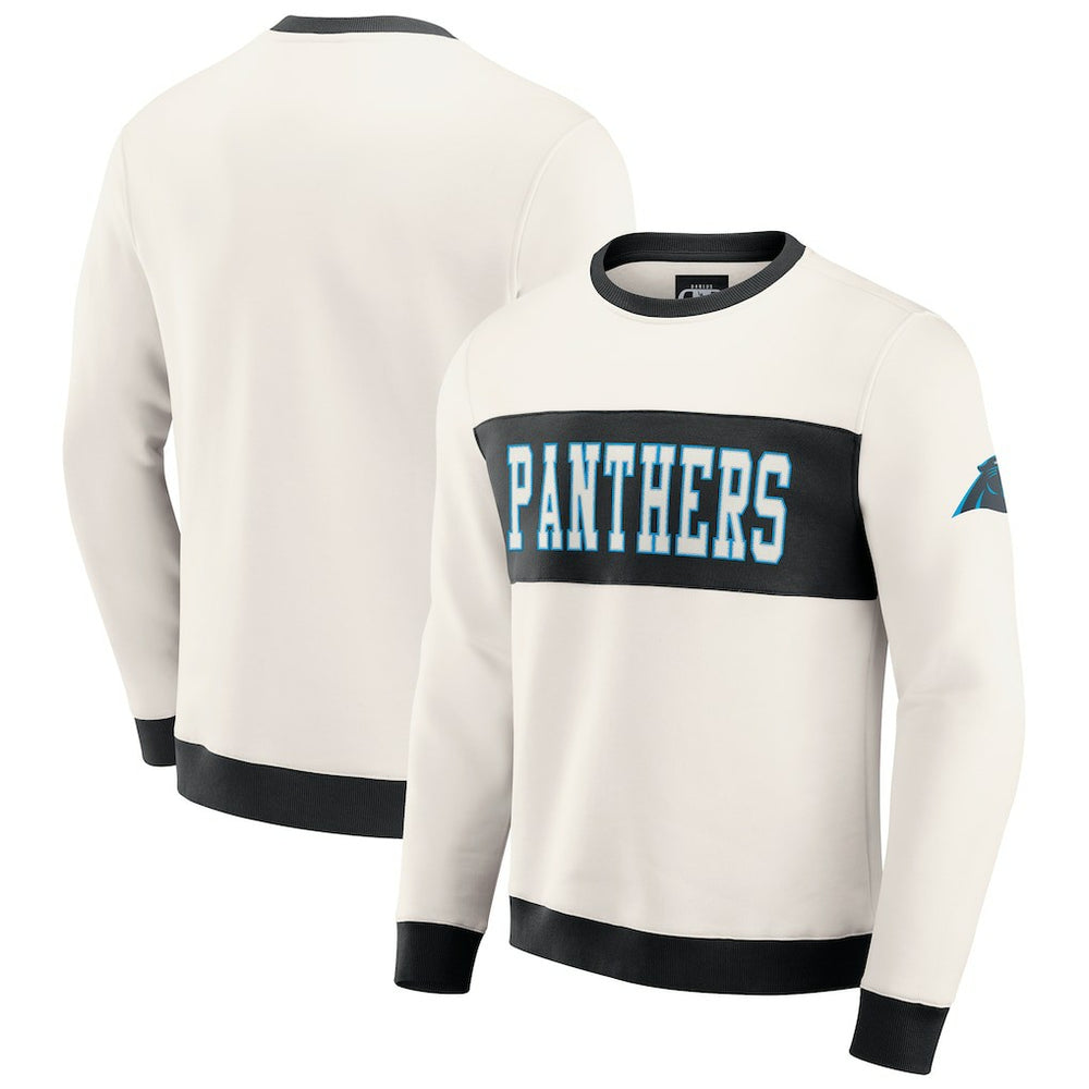 Fanatics Carolina Panthers Darius Rucker Collection Colorblock Pullover Sweatshirt Cream