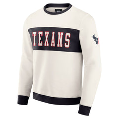 Fanatics Houston Texans Darius Rucker Collection Colorblock Pullover Sweatshirt Cream