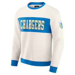 Fanatics Los Angeles Chargers Darius Rucker Collection Colorblock Pullover Sweatshirt Cream