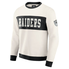 Fanatics Las Vegas Raiders Darius Rucker Collection Colorblock Pullover Sweatshirt Cream