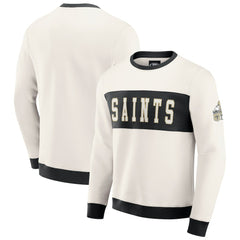 Fanatics New Orleans Saints Darius Rucker Collection Colorblock Pullover Sweatshirt Cream